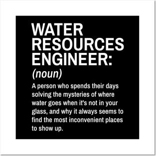 Water Resources Engineer Funny Definition Engineer Definition / Definition of an Engineer Posters and Art